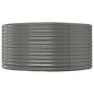 vidaXL Jardinera acero con recubrimiento en polvo gris 140x140x68 cm