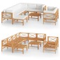 vidaXL Set de muebles de jardín 10 pzas madera de teca y cojines crema vidaXL Set de muebles de jardín 10 pzas madera de teca y cojines crema