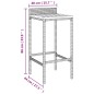 vidaXL Taburetes altos 4 uds madera de acacia y ratán sintético gris vidaXL Taburetes altos 4 uds madera de acacia y ratán sintético gris