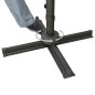 vidaXL Sombrilla voladiza con poste y luces LED azul 300 cm vidaXL Sombrilla voladiza con poste y luces LED azul 300 cm