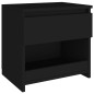 vidaXL Mesita de noche de madera contrachapada negro 40x30x39 cm vidaXL Mesita de noche de madera contrachapada negro 40x30x39 cm