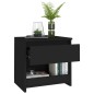 vidaXL Mesita de noche de madera contrachapada negro 40x30x39 cm vidaXL Mesita de noche de madera contrachapada negro 40x30x39 cm
