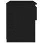 vidaXL Mesita de noche de madera contrachapada negro 40x30x39 cm vidaXL Mesita de noche de madera contrachapada negro 40x30x39 cm