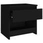 vidaXL Mesita de noche de madera contrachapada negro 40x30x39 cm vidaXL Mesita de noche de madera contrachapada negro 40x30x39 cm