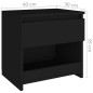 vidaXL Mesita de noche de madera contrachapada negro 40x30x39 cm vidaXL Mesita de noche de madera contrachapada negro 40x30x39 cm