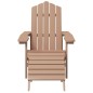 vidaXL Silla de jardín Adirondack con reposapiés HDPE marrón vidaXL Silla de jardín Adirondack con reposapiés HDPE marrón