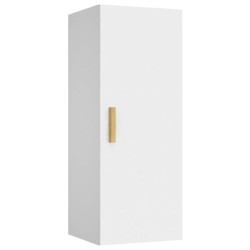 vidaXL Armario de pared madera contrachapada blanco 34,5x34x90 cm