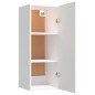 vidaXL Armario de pared madera contrachapada blanco 34,5x34x90 cm
