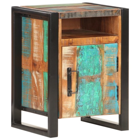 vidaXL Mesita de noche de madera maciza reciclada 40x35x55 cm 