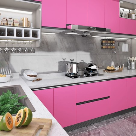 vidaXL Láminas autoadhesivas muebles PVC rosa brillante 500x90 cm