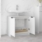 vidaXL Armario de baño madera contrachapada blanco 64,5x33,5x59 cm vidaXL Armario de baño madera contrachapada blanco 64,5x33,5x59 cm