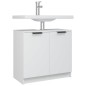 vidaXL Armario de baño madera contrachapada blanco 64,5x33,5x59 cm vidaXL Armario de baño madera contrachapada blanco 64,5x33,5x59 cm