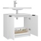 vidaXL Armario de baño madera contrachapada blanco 64,5x33,5x59 cm vidaXL Armario de baño madera contrachapada blanco 64,5x33,5x59 cm