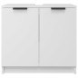 vidaXL Armario de baño madera contrachapada blanco 64,5x33,5x59 cm vidaXL Armario de baño madera contrachapada blanco 64,5x33,5x59 cm