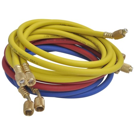 vidaXL Conjunto de herramientas de manómetro de cuatro vías 