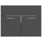 vidaXL Armario para lavabo madera contrachapada gris 60x38,5x46 cm vidaXL Armario para lavabo madera contrachapada gris 60x38,5x46 cm