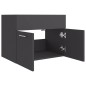 vidaXL Armario para lavabo madera contrachapada gris 60x38,5x46 cm vidaXL Armario para lavabo madera contrachapada gris 60x38,5x46 cm