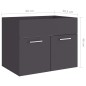 vidaXL Armario para lavabo madera contrachapada gris 60x38,5x46 cm vidaXL Armario para lavabo madera contrachapada gris 60x38,5x46 cm