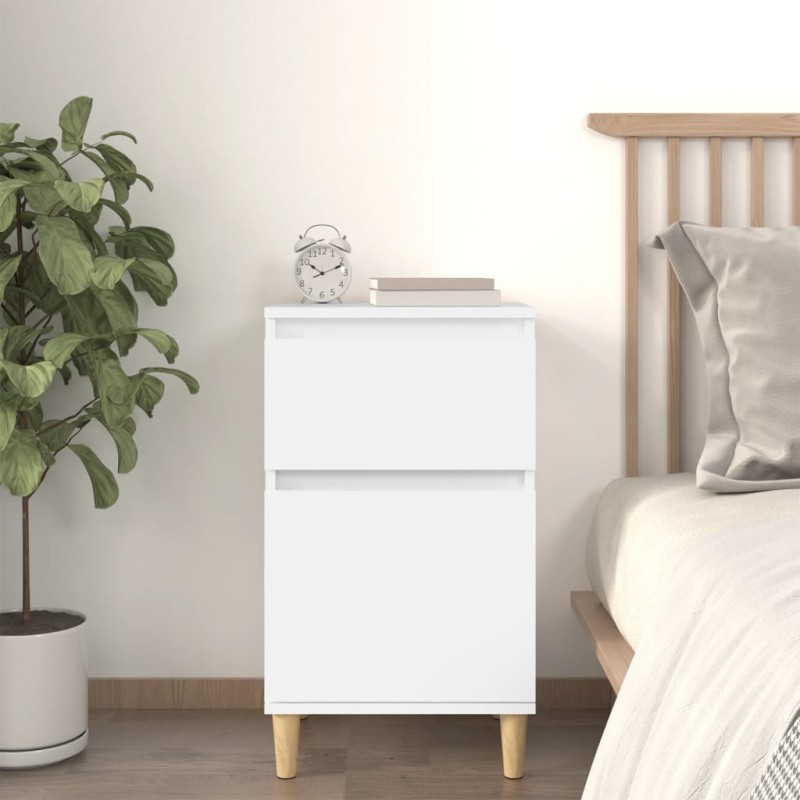 vidaxL Mesita de noche blanca 40x35x70 cm vidaxL Mesita de noche blanca 40x35x70 cm