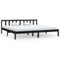 vidaXL Estructura de cama madera maciza Super King negra 180x200 cm vidaXL Estructura de cama madera maciza Super King negra 180x200 cm