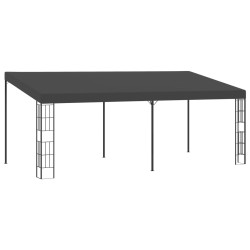 vidaXL Cenador con montaje en la pared tela gris antracita 3x6 m