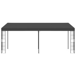 vidaXL Cenador con montaje en la pared tela gris antracita 3x6 m