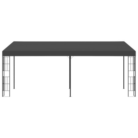 vidaXL Cenador con montaje en la pared tela gris antracita 3x6 m