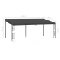 vidaXL Cenador con montaje en la pared tela gris antracita 3x6 m vidaXL Cenador con montaje en la pared tela gris antracita 3x6 m