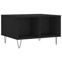 vidaXL Mesa de centro madera contrachapada negro 60x50x36,5 cm