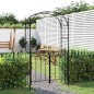 vidaXL Arco de jardín con puerta acero negro 108x45x235 cm vidaXL Arco de jardín con puerta acero negro 108x45x235 cm