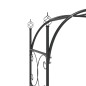 vidaXL Arco de jardín con puerta acero negro 108x45x235 cm vidaXL Arco de jardín con puerta acero negro 108x45x235 cm