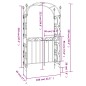 vidaXL Arco de jardín con puerta acero negro 108x45x235 cm vidaXL Arco de jardín con puerta acero negro 108x45x235 cm