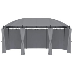 vidaXL Cenador con cortinas gris antracita 520x349x255 cm