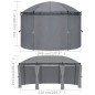 vidaXL Cenador con cortinas gris antracita 520x349x255 cm vidaXL Cenador con cortinas gris antracita 520x349x255 cm