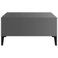 vidaXL Mesa de centro madera contrachapada gris brillante 60x60x30 cm vidaXL Mesa de centro madera contrachapada gris brillante 60x60x30 cm