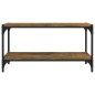vidaXL Mueble para TV contrachapada y acero roble ahumado 80x33x41 cm vidaXL Mueble para TV contrachapada y acero roble ahumado 80x33x41 cm