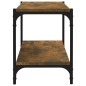vidaXL Mueble para TV contrachapada y acero roble ahumado 80x33x41 cm vidaXL Mueble para TV contrachapada y acero roble ahumado 80x33x41 cm