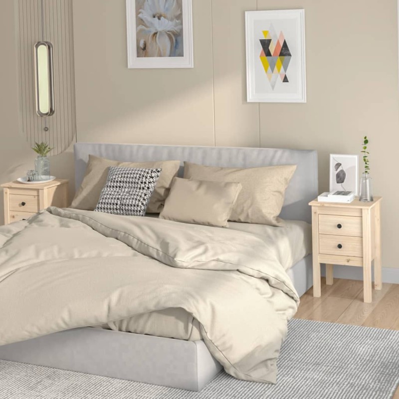 vidaXL Mesitas de noche 2 uds madera maciza de pino 40x35x61,5 cm vidaXL Mesitas de noche 2 uds madera maciza de pino 40x35x61,5 cm