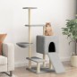 vidaXL Rascador para gatos con postes de sisal gris claro 130,5 cm vidaXL Rascador para gatos con postes de sisal gris claro 130,5 cm