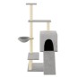 vidaXL Rascador para gatos con postes de sisal gris claro 130,5 cm vidaXL Rascador para gatos con postes de sisal gris claro 130,5 cm