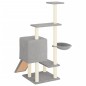 vidaXL Rascador para gatos con postes de sisal gris claro 130,5 cm vidaXL Rascador para gatos con postes de sisal gris claro 130,5 cm