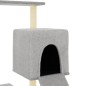 vidaXL Rascador para gatos con postes de sisal gris claro 130,5 cm vidaXL Rascador para gatos con postes de sisal gris claro 130,5 cm