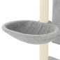 vidaXL Rascador para gatos con postes de sisal gris claro 130,5 cm vidaXL Rascador para gatos con postes de sisal gris claro 130,5 cm