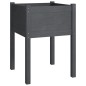 vidaXL Jardineras 2 uds madera maciza de pino gris 50x50x70 cm