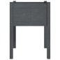 vidaXL Jardineras 2 uds madera maciza de pino gris 50x50x70 cm