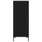 vidaXL Aparador de madera contrachapada negro 34,5x34x180 cm