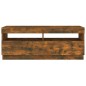 vidaXL Mueble de TV con luces LED roble ahumado 100x35x40 cm vidaXL Mueble de TV con luces LED roble ahumado 100x35x40 cm