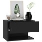 vidaXL Mesita de noche de pared negra vidaXL Mesita de noche de pared negra