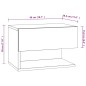 vidaXL Mesita de noche de pared negra vidaXL Mesita de noche de pared negra