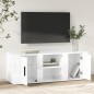 vidaXL Mueble de TV madera contrachapada blanco brillo 100x31,5x35 cm vidaXL Mueble de TV madera contrachapada blanco brillo 100x31,5x35 cm